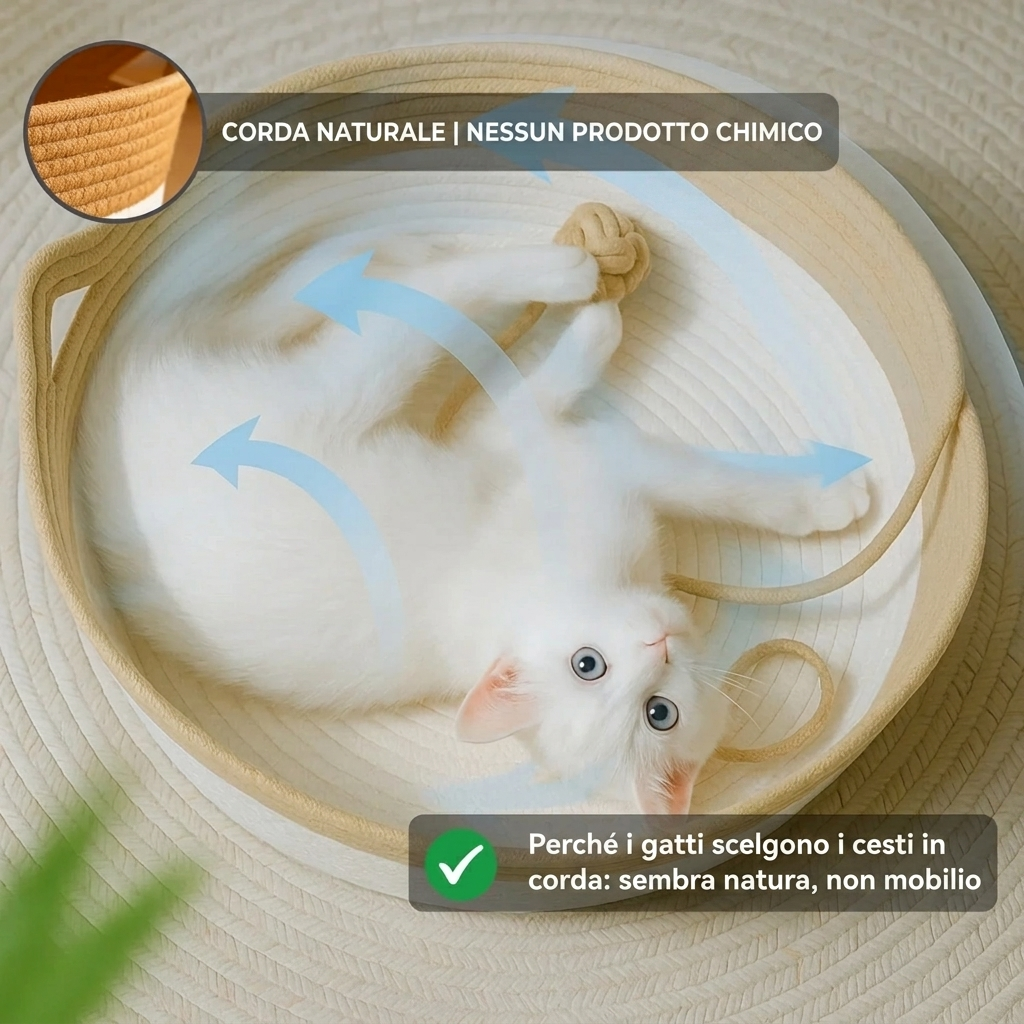 Cesto Istintivo | Il primo territorio naturale convalidato dalla ricerca per gatti d'appartamento